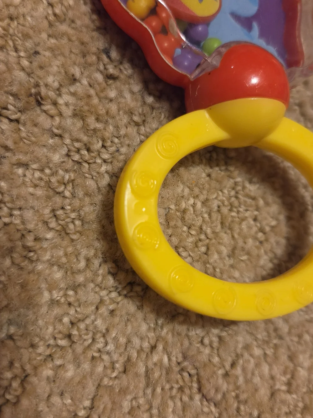 Blue's Clues Original Vintage 2002 Blue Dog Baby Toy Rattle With Yellow Handle